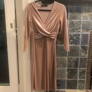 Zara: Glamorous velour dress with lace detailing